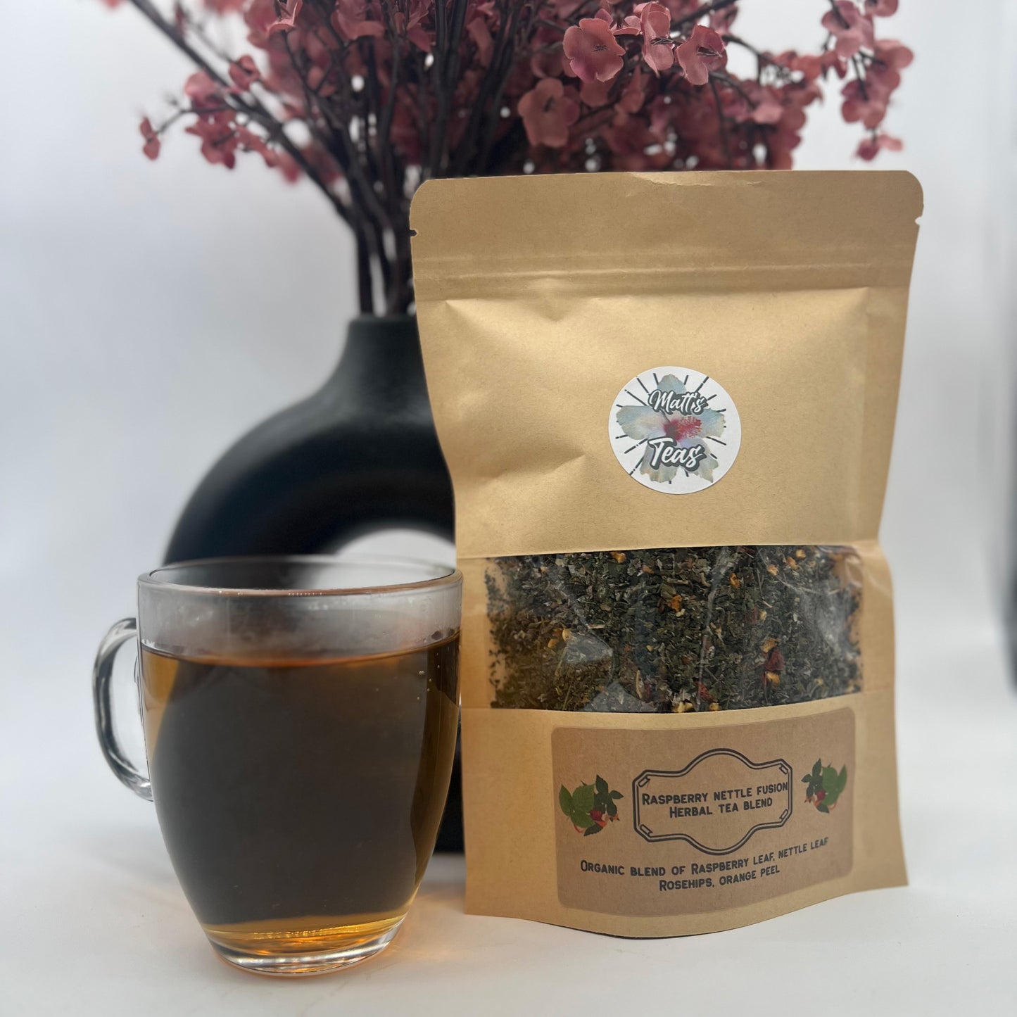 Raspberry Nettle Fusion organic herbal tea blend